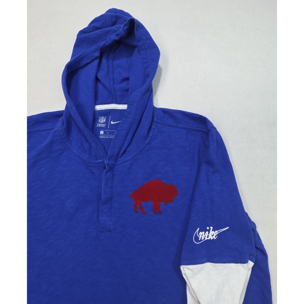 Nike Buffalo Bills Sideline Hoodie Shirt Mens L Velvet Logo Color Block